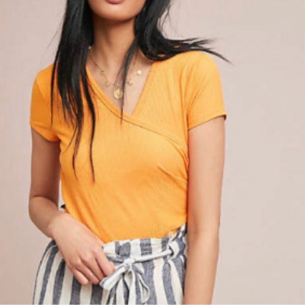 Maeve honey wrap shirt